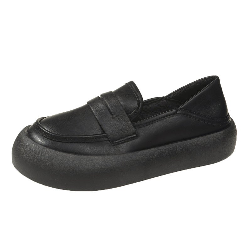 White Beanie Shoes For Women With Soft Soles That Are Not Tiring For Feet, 2025 Spring And Style Flats Soles, Thick Soles, Flats Shoes, Trbottomy White Shoes - Image 1